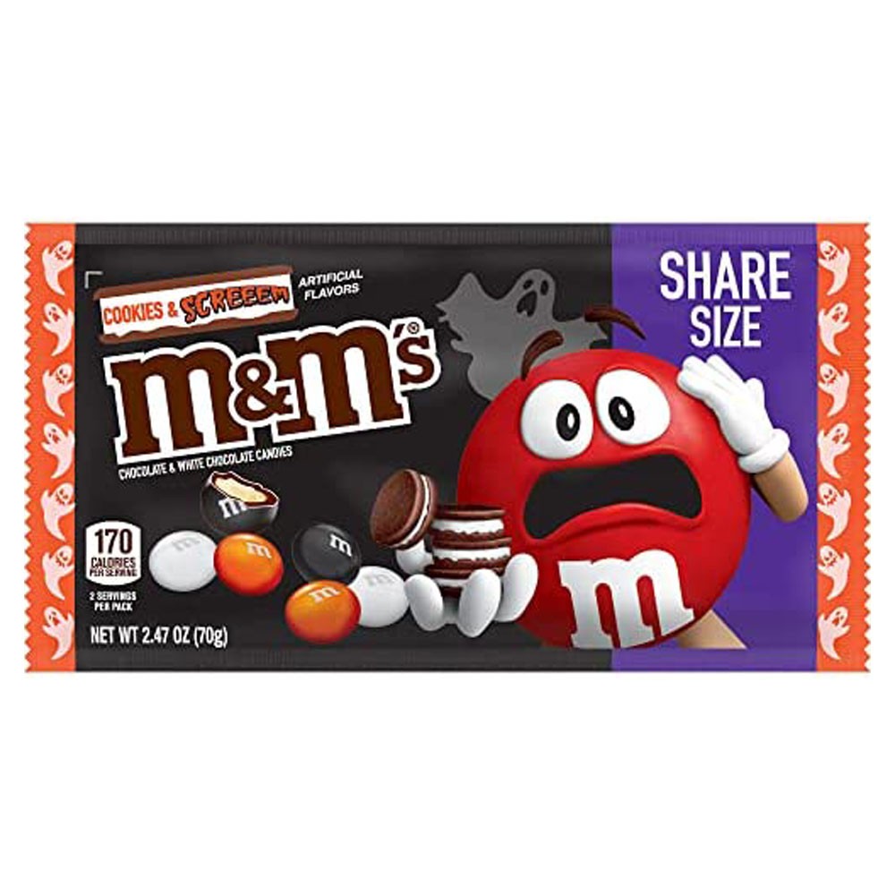 M&M Cookies and Scream Share Size 50g BBD JUNE 2023 – Mars Candyland